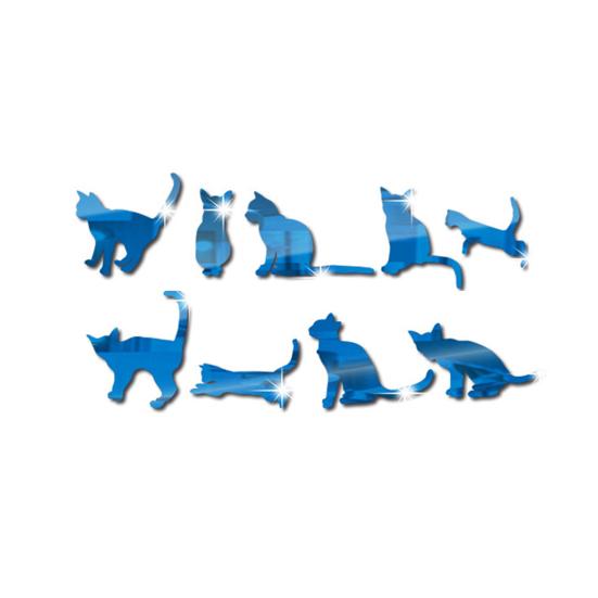9шт/набор многоразовые наклейки на стены самоклеящиеся модные 3D-эффект наклейки на окно для кошек