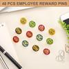 Zeyune 48 Pcs Recognition P Employee of The Month Lapel Pin 3/4 Inch Employee Appreciation P Team Gift for Award Employees Staff Bulk(Reward Style)