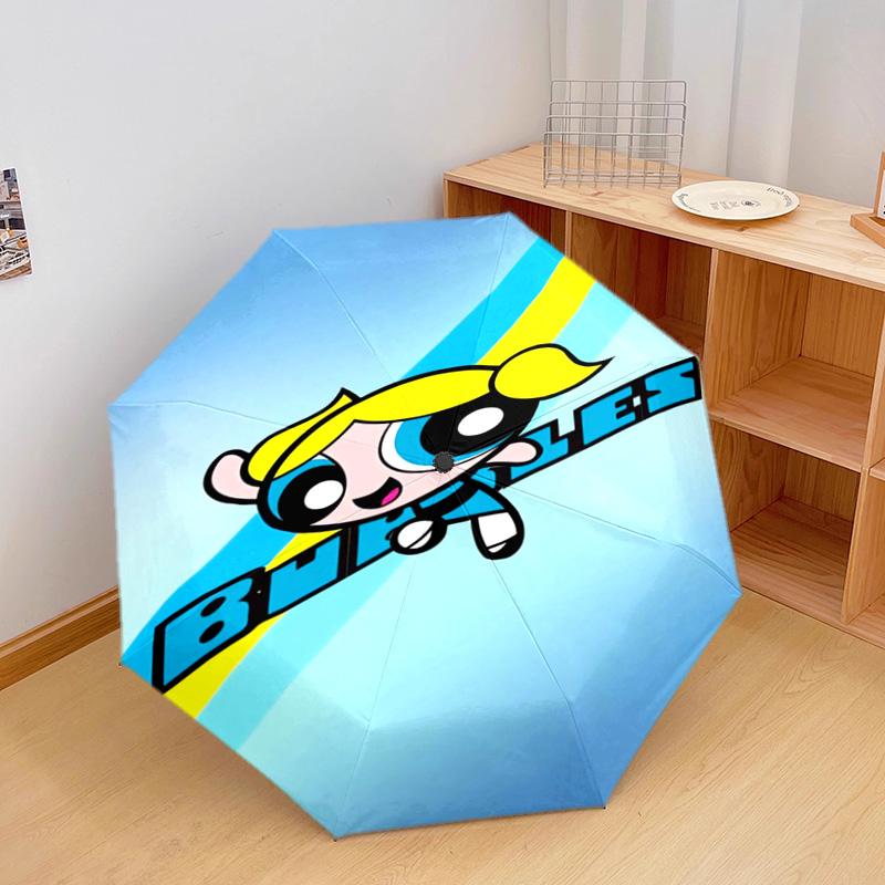 1 шт. Автоматический складной зонт - Мультяшный узор, Портативная и складная конструкция с 52 спицами, Рождественские и новогодние подарки