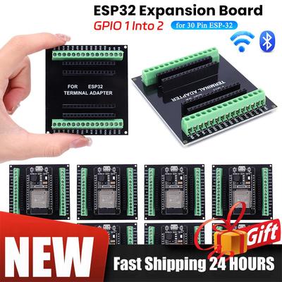 1-10 шт. Плата расширения ESP32 GPIO 1 в 2 + ESP32 CP2102 NodeMCU-32S Lua 30-контактный GPIO WiFi+Bluetooth Двухрежимная плата разработки