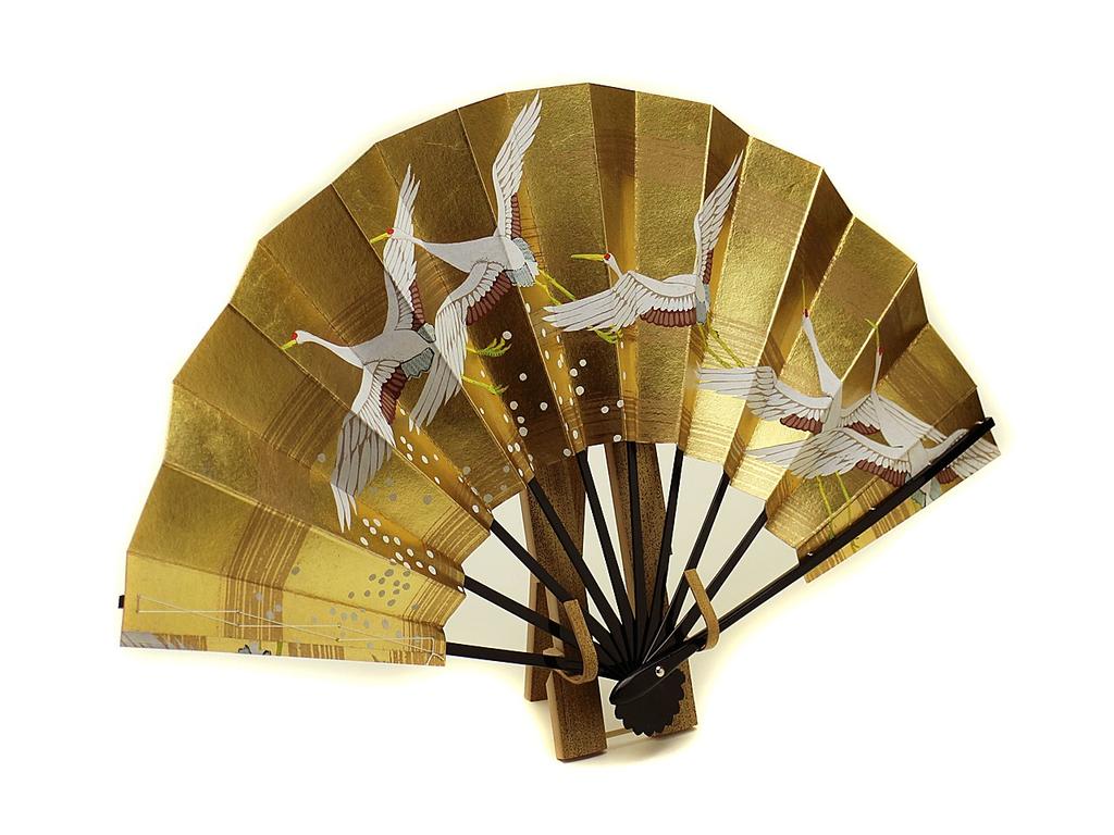 Декоративная кукла Kyoto Five 9 5 Сделано в Поставляется с вентилятором Японский Вход Японский стиль Новый год Высота 29 x Ширина 51 см, когда Вентилятор, Вентилятор, Журавли, см, минуты,