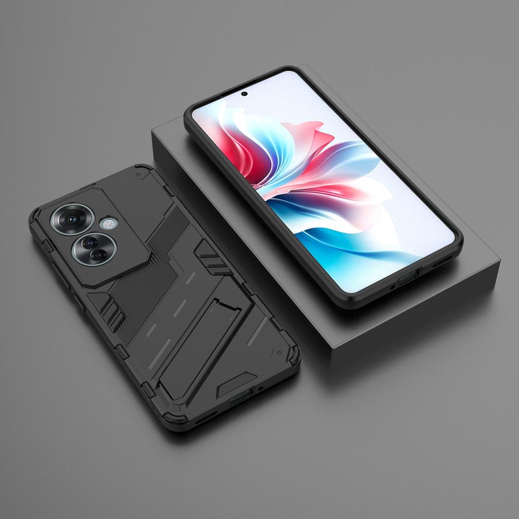 Для Oppo Reno11 F 5G Kickstand Case PC+TPU противоударный гибридный чехол для телефона
