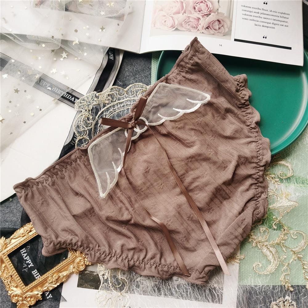 Трусы, милые эластичные большие жаккардовые трусы из темного ледяного шелка, сексуальные женские трусики с низкой посадкой