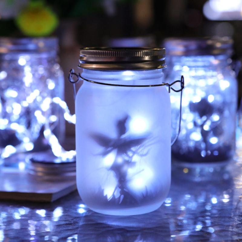 Mason Jar Solar Jar Lights Водонепроницаемый IP65 Подвесной Солнечный Светильник для Балкона Садовый Декоративный Фонарь для Уличного Поставки Новый