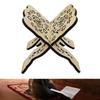 Muslim Book Holder Exquisite Engraving Beautiful Polished Wooden Folding Book Stand for Offices Living Rooms Type 1
