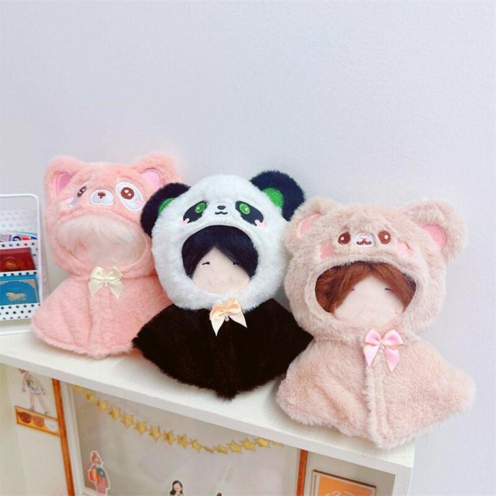 10CM Doll Plush Cloak Hairy Doll Clothes Gift Cartoon Animal Shawl