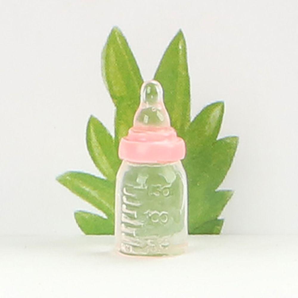 5pcs Baby Bottle Model Simulation Mini Milk Bottle Kids Feeding Bottles Toys  Dollhouse Accessories