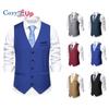 Уютный мужской костюм, жилет, официальное платье, жилет, приталенный деловой свадебный жилет