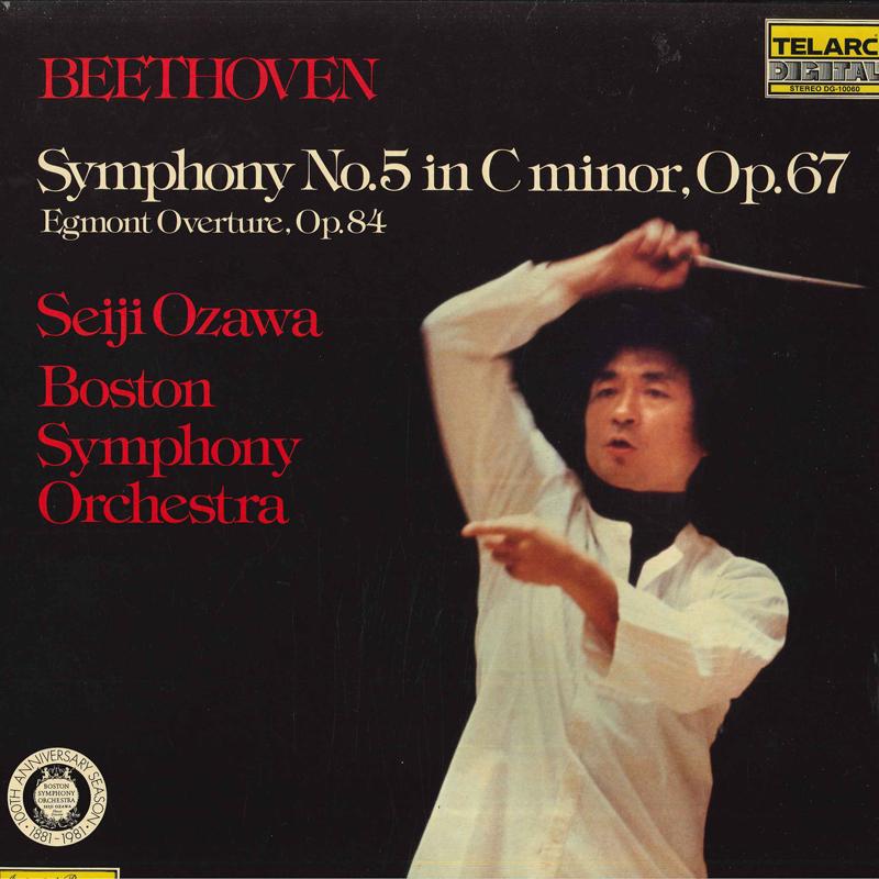 LP-пластинка СЭЙДЗИ ОЗАВА, БОСТОНСКИЙ СИМФОНИЧЕСКИЙ ОРКЕСТР - Симфония № Бетховена. 5, Эгмонт Ov DG10060 TELARC 1981 США Оби Классика Б/У