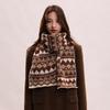 Jacquard Scarf Women's Autumn and Winter Scarf Hat Two-piece Set Shawl Women's Versatile Student Couple Warm Scarf
