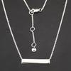 White Diamond Necklace 925 Sterling Silver Rhodium Gold & Rose Gold Jewelry