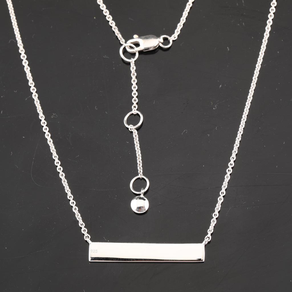 White Diamond Necklace 925 Sterling Silver Rhodium Gold & Rose Gold Jewelry