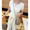 Luxury Women Cross Body Bags Trendy Genuine Cow Leather Lunch Bag Bucket Bag Food Basket Amazon Picnic Handbag Soft Top-handle