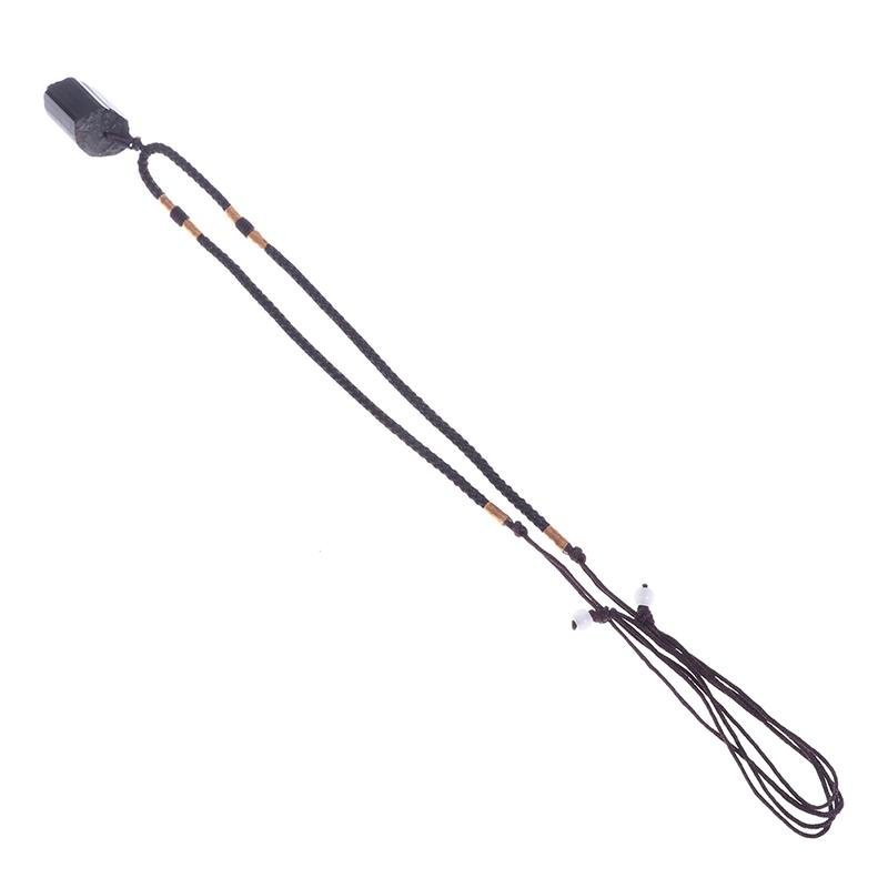 Ожерелье из натурального черного турмалина Подвеска из черного турмалина