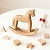 Деревянная фигурка лошадки-качалки, винтажная маленькая скульптура лошади, настольное украшение для свадеб, детских праздников, вечеринок, домашнего декора