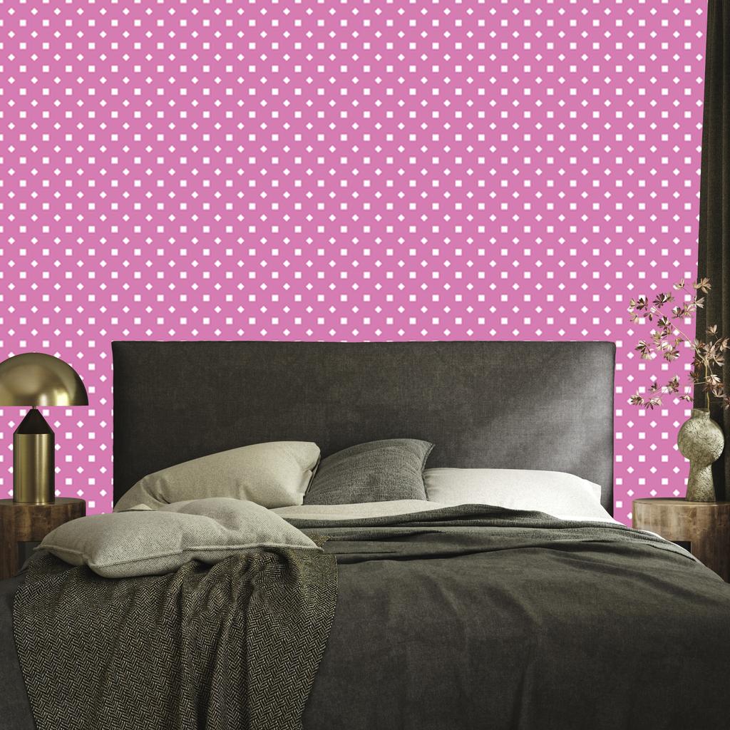 Purple and powder pink dots wallpaper, soft shapes 50x1000