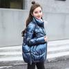 2026 Новый женский блестящий пуховик, Корейский стиль, Укороченная зимняя куртка с воротником-стойкой, Теплая стеганая верхняя одежда