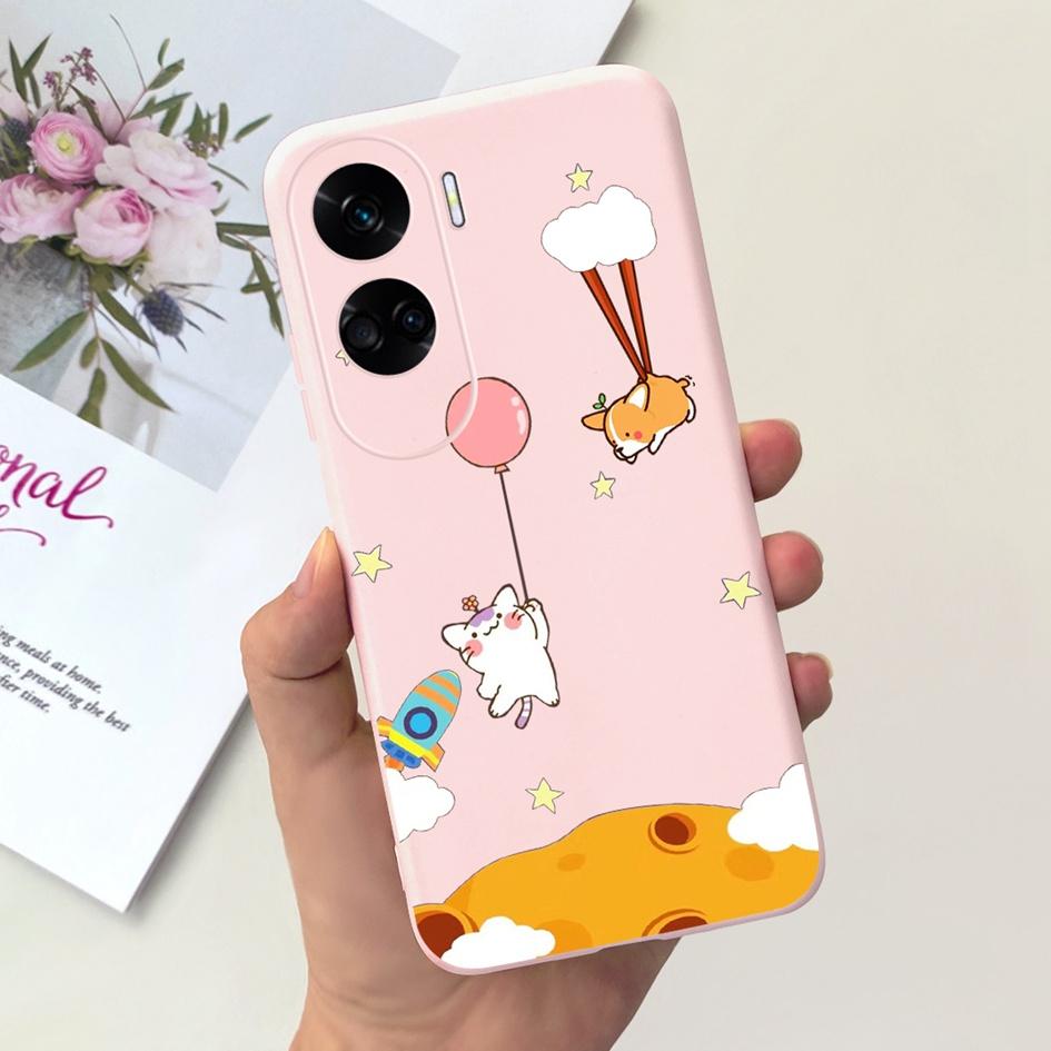 For Cover Honor 90 Lite Phone Case CRT-NX1 Fashion Butterfly Cartoon Slim TPU Soft Silicone Back Cover For Honor 90Lite 5G Funda