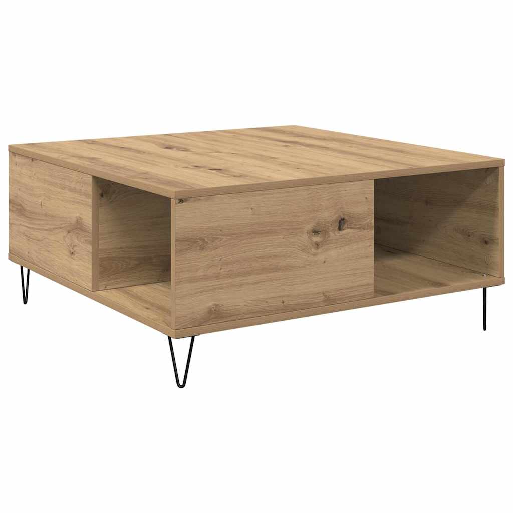 Artisan Oak Coffee Table 80 x 80 x 36.5 cm Particleboard