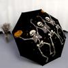 Skeletons, Halloween- Automatic Umbrella, Four Seasons Portable Folding Umbrella, Suitable for Men and Women, Travel, Daily Compact Umbrella