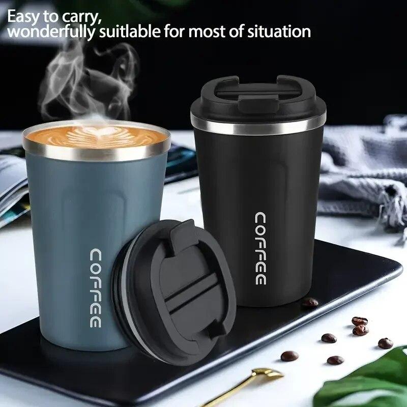 380ml 510ml Coffee Mug Thermal Travel Stainless Steel Coffee Cup Leak-Proof Thermos Bottle Tea Coffee Mug Vacuum Flask Insulated Cups