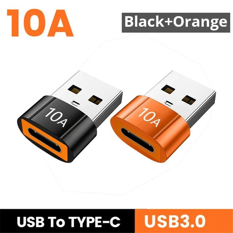 10A USB 3.0 Type C адаптер TypeC Female to USB Male конвертер Быстрая зарядка Передача данных для Macbook Xiaomi Samsung OTG разъем