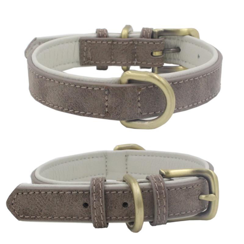 Износостойкий ошейник из микрофибры в стиле ретро для домашних животных, щенков больших, средних и маленьких собак