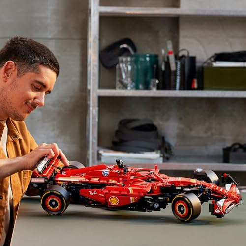 LEGO Technic Ferrari SF-24 F1 Car Toy, Birthday Gift, Building Blocks, Vehicle, Miniature Car, 42207
