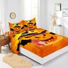 Four-Piece Mattress Set 3D Digital Printing Mattress Protective Cover Halloween Witch Mattress