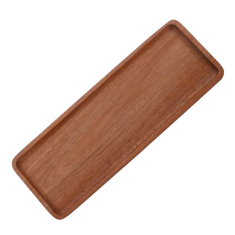 Acacia Wood Food Tray with Resin Marble Coaster - Perfect for Serving Tea, Bread, Fruit and Dinner