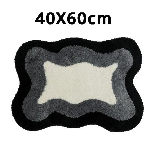 Modern Minimalist Water-absorbent Plush Floor Mats Bathroom Non-slip Foot Mats Toilet Easy To Dry Anti-fouling Flocked Floor Mat