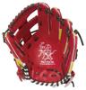 Rawlings PRO EXCEL Wizard COLORS GR5FHW2CCK4MG Baseball Throw HOH® #02 Glove, Soft, Infielder's, Scarlet/Yellow, 11.5 inches, Right-Handed