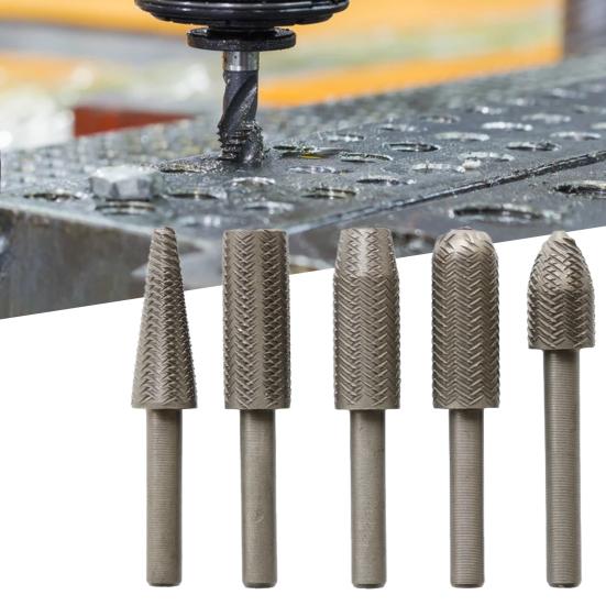 5 шт./компл., роторный напильник, эффективная нескользящая напильник из высокоуглеродистой стали, хорошая прочность, тисненый напильник для деревообработки