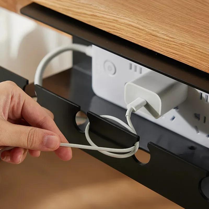 Under Desk Cable Management Cable Tray Under Desk With Clamp Power Strip Cord Holder No Drilling Sturdy Spacious Supplies