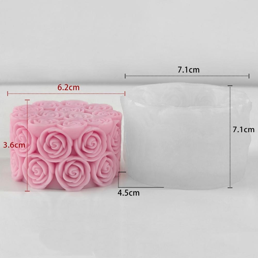 Силиконовая форма для 3D-свечи-цветка DIY, цилиндр-роза, букет-тюльпан, формы для изготовления ароматерапевтических свечей, поделки из смолы, декор для дома