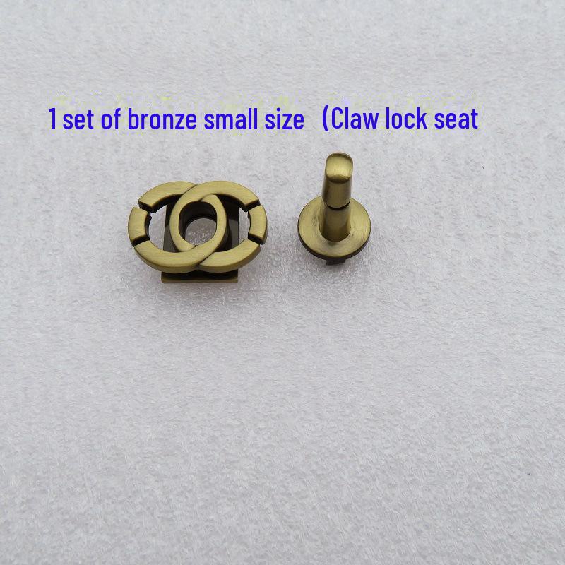 Diamond-Shaped Black Crossbody & Shoulder Bag with Gold/Silver Gilded Twist Lock Hardware