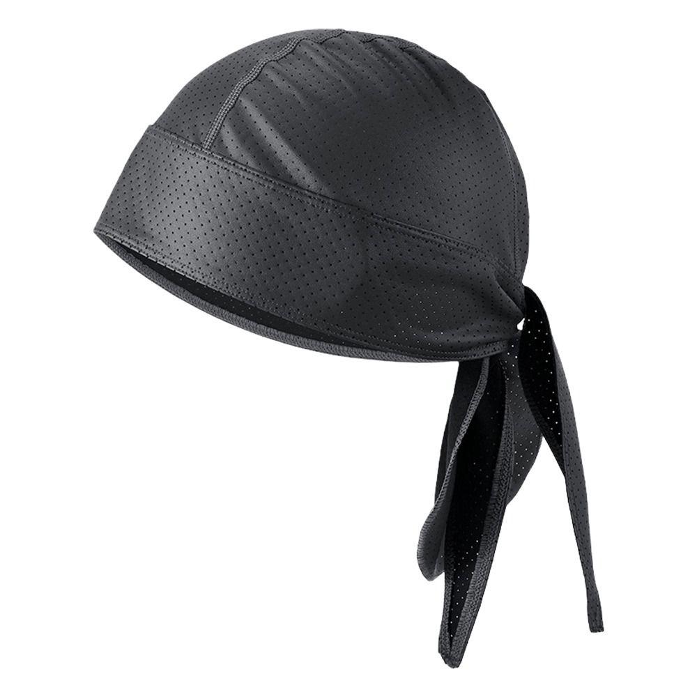 Quick Dry PU Durag Hip Hop Pirate Bandana Hat Fashion Turban Hijab Biker