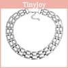 Fashion Metal Geometric Choker Necklace With Matte Finish For Gift And Travel Souvenir