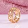Kinel Vintage Rose Gold Color Hoop Earrings And Ring Sets Natural Zircon Jewelry Set