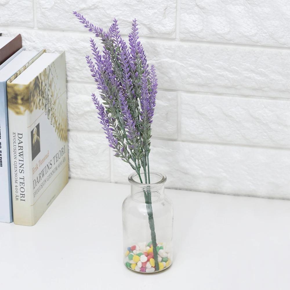 Plastic Provence Lavender Floral Arrangement Fake Plants Handicraft Bouquet  Table Decoration