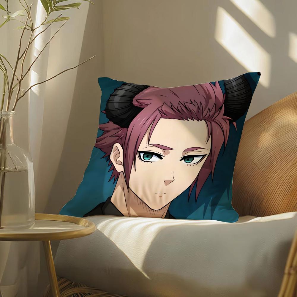 Anime BBlueLock Pillow Case DoubleSided Plush Sofa Cushion Covers Organic Breathable Invisible Zipper