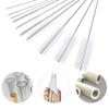 10 шт., набор соломенных кистей из нейлоновой трубки, щетка для чистки очков, клавиатуры (белый)