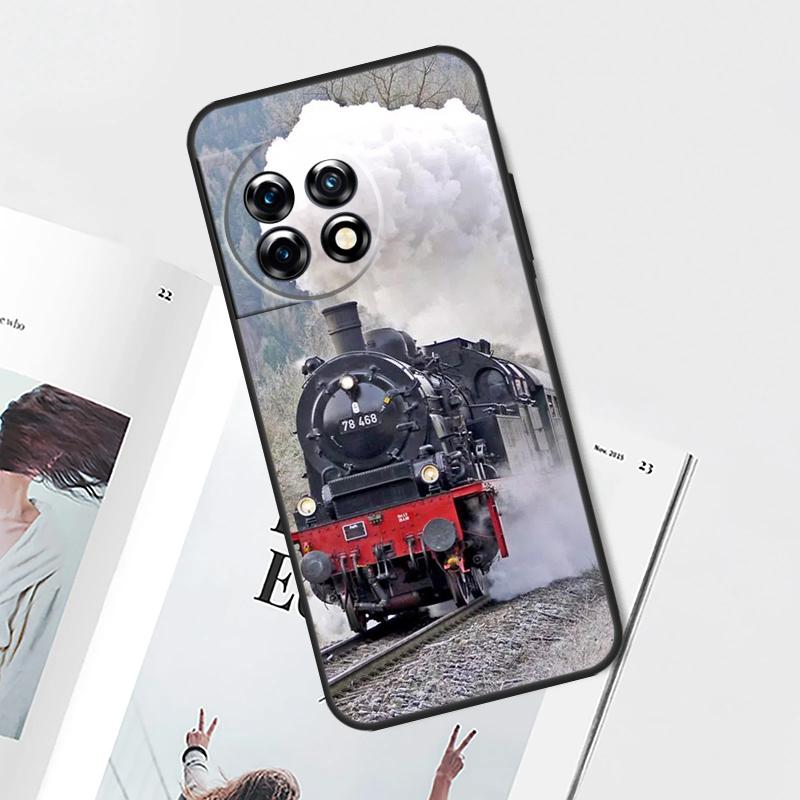 Train Steam Engine Case For OnePlus Nord 5 CE 2 3 4 Lite N20 N30 OnePlus 13T 13R 12R 9 10 Pro 11 12 13 15 Cover