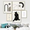Минималистичный абстрактный силуэт фигуры, скандинавские постеры и принты, настенная живопись на холсте, Декор, фотографии для гостиной
