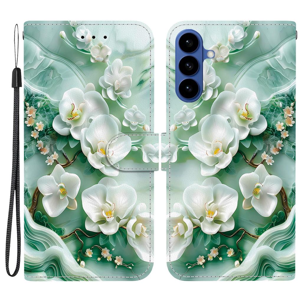 For Samsung Galaxy S26+ Case Pattern Printing Leather Flip Wallet Phone Cover with Lanyard