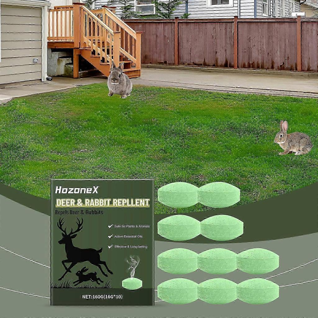 Deer & Rabbit Repellent Pills, For Home, Outdoor & Garden Use, Plant-Oil Scent Deterrent, Long-Lasting Protection