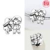 Exquisite Original Couple Boy Girl Symbols Bear Love Pink Heart Cat Charms Copper Beads Fit Bracelet Jewelry Gift Women Diy