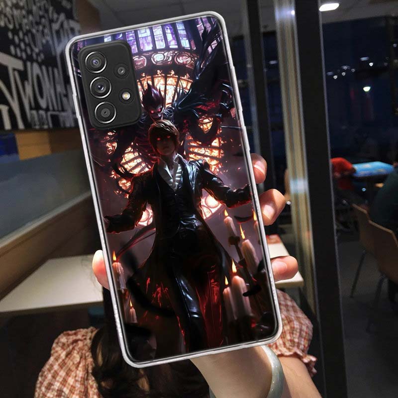 Чехол для телефона с аниме Deth Note Лайт Ягами для Samsung A54 A57 A37 A17 A14 A15 A12 A24 A34 A55 A35 A25 A52S A07 A05S A04S A22 A32 A