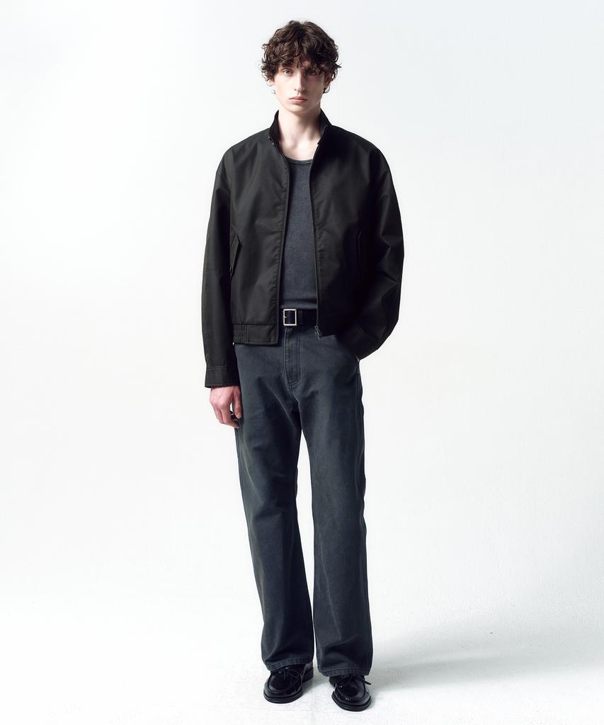 Insilence Chambray Harrington Jacket Black Chambray
