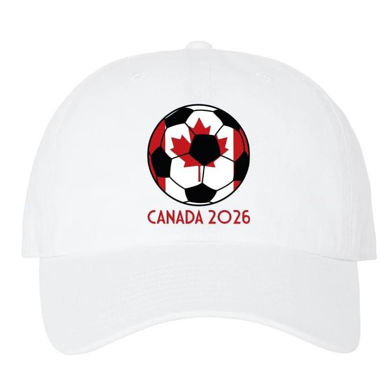 European and American washed and printed soft-top baseball cap female national flag football spring and summer curved-brimmed outdoor sun hat male